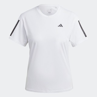 adidas วิ่ง เสื้อยืด Own the Run ผู้หญิง สีขาว IC5189