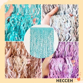 Hecceh ผ้าม่านฟอยล์ ประดับกลิตเตอร์ ชิมเมอร์ 1x2 เมตร ใช้ซ้ําได้ DIY