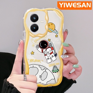 เคสโทรศัพท์มือถือแบบนิ่ม ใส กันกระแทก ลายดวงจันทร์อวกาศ แฟชั่น สําหรับ VIVO Y22 Y22s