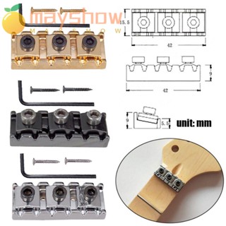 Mayshow อุปกรณ์เสริมบล็อกน็อตโลหะ ทนทาน สําหรับสายกีตาร์ 42 มม.