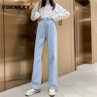 EOENKKY  กางเกงขายาว กางเกงยีสน์ผู้หญิง ทรงหลวม ๆ ตรง Retro Hip Hop Pants 2023 NEW Style  สบาย Chic สวย ทันสมัย A97L89H 36Z230909