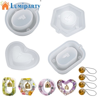 Lumiparty แม่พิมพ์ซิลิโคน ทรงสี่เหลี่ยมผืนผ้า ทรงวงรี พร้อมกระดิ่ง แฮนด์เมด Diy