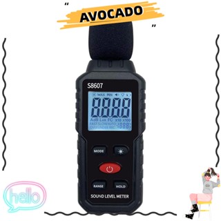 Avocarr เครื่องวัดระดับเสียงดิจิทัล 30-130dBA เครื่องอ่านเดซิเบล เสียงรบกวน ความแม่นยําสูง มีไฟแบ็คไลท์ สีดํา ขนาดเล็ก สําหรับใช้ในบ้าน นอกบ้าน