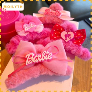 Moilyth กิ๊บติดผมตุ๊กตาบาร์บี้ สีชมพู เครื่องประดับผม แฟชั่นสําหรับผู้หญิง