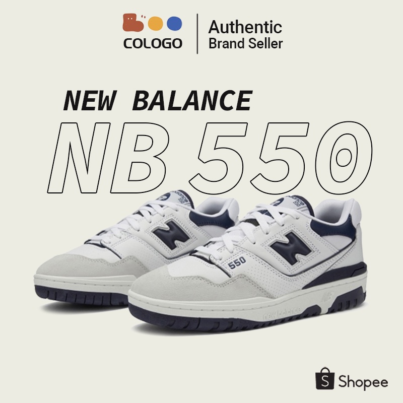 NEW BALANCE 550 NB550 BB550 new balance BB550WA1 รองเท้าผ้าใบ Navy blue 💯