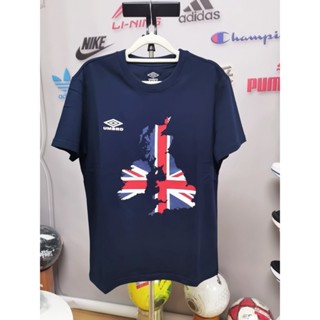 Umbro/umbro Great Britain เสื้อยืด ผ้าฝ้าย ระบายอากาศ ซับเหงื่อ เรียบง่าย สําหรับผู้ชาย และผู้หญิง