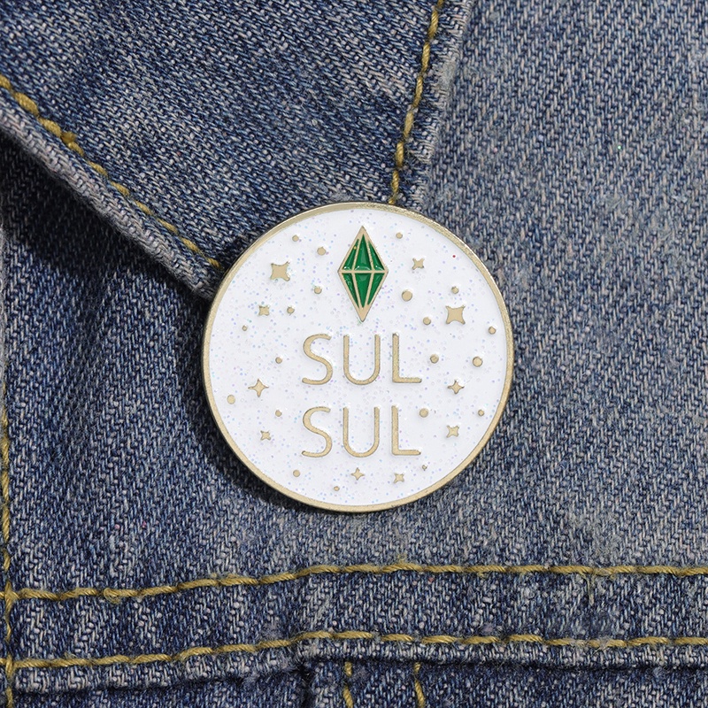 The Sims Game Glitter Enamel Pin กระเป๋าเป้สะพายหลัง อัลลอยด์ ป้ายเสื้อผ้า ของขวัญ อุปกรณ์เสริม