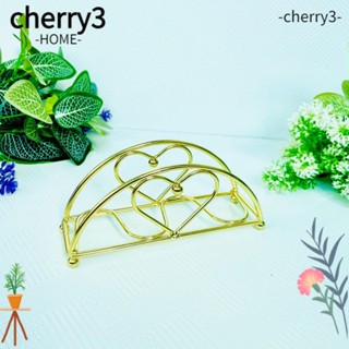 Cherry3 ที่ใส่กระดาษทิชชู่ เหล็ก รูปหัวใจ ทนทาน ทําความสะอาดง่าย สีทอง สไตล์หรูหรา