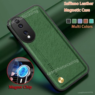 เคสโทรศัพท์มือถือหนัง TPU นิ่ม ขอบแม่เหล็ก กันกระแทก สําหรับ Honor 90 Pro 90 Lite 5G 2023 Honor90 Honor90Pro 90 Pro Honor90Lite