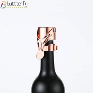 Buttterfly จุกปิดขวดไวน์แดง สเตนเลส สีเงิน สีโรสโกลด์ 3.75 นิ้ว ใช้ซ้ําได้ 2 ชิ้น