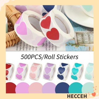 Hecceh สติกเกอร์เครื่องเขียน รูปหัวใจน่ารัก สําหรับตกแต่งบ้าน 500 ชิ้น