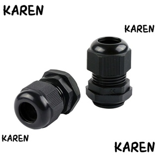 Karen ตัวเชื่อมต่อสายเคเบิล NPT 1/2 นิ้ว พลาสติกไนล่อน สีดํา ปรับได้ สําหรับบ้าน สวน กลางแจ้ง 10 ชิ้น