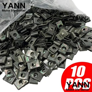 Yann1 คลิปสกรู U-Type โลหะ ทนทาน พร้อมสกรู สําหรับรถยนต์ รถจักรยานยนต์ 10 ชิ้น ต่อแพ็ค