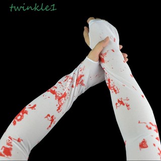 Twinkle1 ถุงมือครึ่งนิ้ว ลายกะโหลก โครงกระดูก น่ากลัว พังก์ ฮาโลวีน กลางแจ้ง สําหรับผู้หญิง