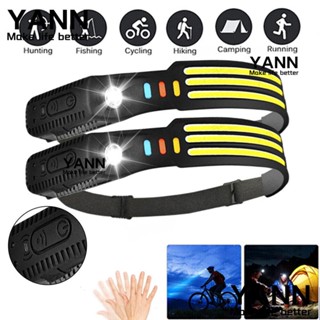 Yann1 แถบไฟหน้า LED ชาร์จ USB สว่างมาก สําหรับตั้งแคมป์