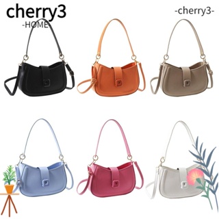 Cherry3 กระเป๋าสะพายไหล่ สะพายข้าง ใต้วงแขน หนัง PU ขนาดเล็ก แบบพกพา สําหรับผู้หญิง