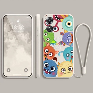 เคส OPPO A58 A98 A17 A17K RENO 8T 4G 5G ใหม่ เคสโทรศัพท์มือถือแบบนิ่ม กันกระแทก ลายมอนสเตอร์น่ารัก สําหรับ