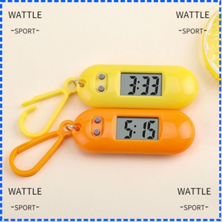 Wattle พวงกุญแจนาฬิกาอิเล็กทรอนิกส์ สเตนเลส พลาสติก รูปไข่ ขนาดเล็ก 6 สี สําหรับนักเรียน 4 ชิ้น