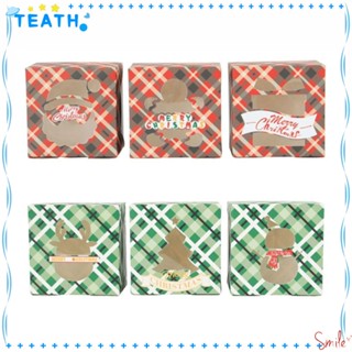 Teath กล่องของขวัญคริสต์มาส สําหรับใส่คุกกี้ ซานตาคลอส 24 ชิ้น