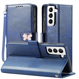 Flip Leather For Samsung Galaxy Note10 lite S9 plus Note10+ Note5 Note9 Note8 S9+ เปลือกโทรศัพท์ Flip Cover Shockproof slot TPU Leather 3D Butterfly Flip Cover with Card slot พร้อมช่องใส่บัตร กันกระแทก ฝาพับ เคสโทรศัพท์หนัง เปลือกป้องกัน