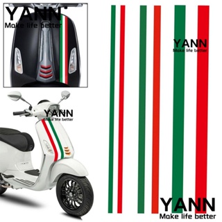 Yann1 สติกเกอร์สะท้อนแสง 45 ซม. สีแดง สีขาว สีแดง สีแดง สําหรับติดกันชนหน้ารถจักรยานยนต์