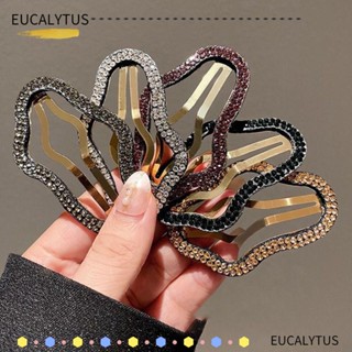 Eutus กิ๊บติดผมโลหะ รูปเมฆ กลวง แบบพกพา สําหรับเด็กผู้หญิง 3 5 ชิ้น