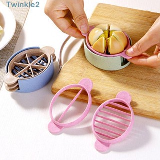 Twinkle เครื่องหั่นไข่ต้ม แบบแข็ง อเนกประสงค์ 3 in 1 ยืดหยุ่น สําหรับแยกไข่ ผลไม้