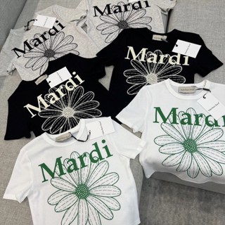 【New】เสื้อยืดครอปผ้าร่อง mardi mercredi crop TopS-5XL