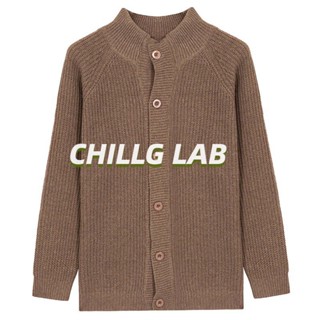 CHILLG LAB เสื้อกันหนาวแขนยาวผู้ชายฤดูใบไม้ร่วงและฤดูหนาว WARM หนาคอปกสีทึบ Retro niche high-end ถักเสื้อสเวตเตอร์ถัก