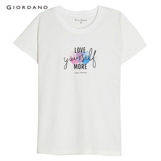 GIORDANO【Online Exclusive】เสื้อยืดผู้หญิง แขนสั้น Womens Cotton Tee 13391009S-5XL