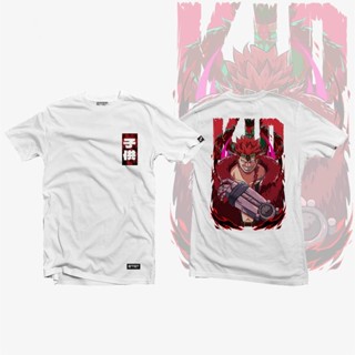 เสื้อยืดแขนสั้นลําลอง พิมพ์ลายกราฟฟิค One Piece Eustass สไตล์ฮาราจูกุ พลัสไซซ์ สําหรับเด็กผู้ชาย และผู้หญิง 23 ชิ้น