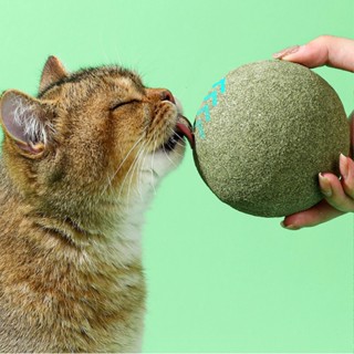 ขนมแมวเลี🍀 กัญชาแมว catnip ball แคทนิปบอล ของใช้น้องแมว 10cm ผ่อนคลาย อารมณ์ดี ออร์แกนิค สมุนไพรแมวเคลิ้ม