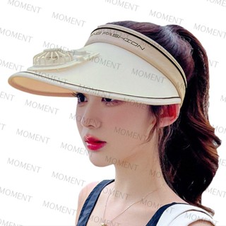 Moment พัด หมวกกันแดด ฤดูร้อน ท่องเที่ยว ที่บังแดด แคมป์ปิ้ง เปล่า