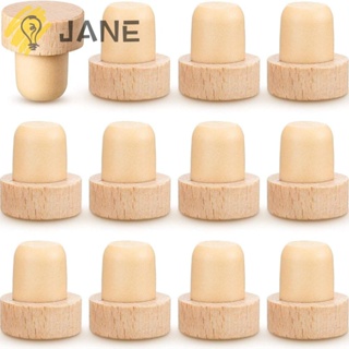 Jane จุกไม้คอร์ก รูปตัว T 1.3 นิ้ว ใช้ซ้ําได้ สําหรับปิดขวดไวน์ เบียร์ 12 ชิ้น