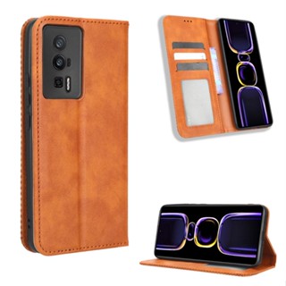 เคสโทรศัพท์มือถือหนัง ฝาพับ พร้อมช่องใส่บัตร สําหรับ Xiaomi Redmi K60 Pro K60 K60Pro K60