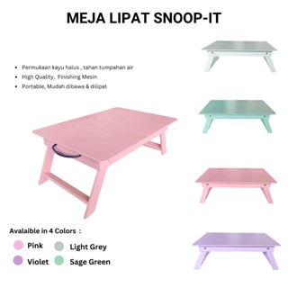 Snoop-it โต๊ะพับ อเนกประสงค์ พกพาง่าย คุณภาพ สีพาสเทล เรียบง่าย วัสดุไม้ SHSNP