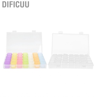Dificuu 28 Slots Clear Plastic Storage Box Portable Detachable Organizer Household
