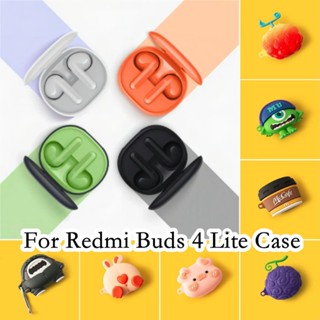 【จัดส่งรวดเร็ว】เคสหูฟัง แบบนิ่ม ลายการ์ตูนฉลาม สําหรับ Redmi Buds 4 Lite Redmi Buds 4 Lite