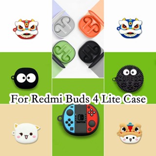 【Ĕĕ】เคสหูฟัง แบบนิ่ม ลายการ์ตูนฉลาม สําหรับ Redmi Buds 4 Lite Redmi Buds 4 Lite