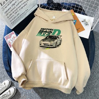 Initial d เสื้อวอร์ม มีฮู้ด ลายการ์ตูนอนิเมะ y2k สําหรับผู้หญิง