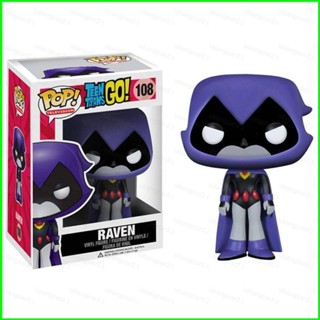 Yb2 FUNKO POP โมเดลตุ๊กตาฟิกเกอร์ Teen Titans Raven BY2 ของขวัญ ของเล่นสําหรับเด็ก ตกแต่งบ้าน เก็บสะสม