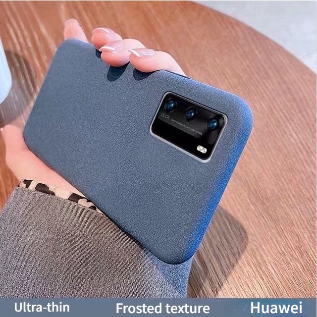 เคส Huawei P40 Pro+ P50 Pro P50E P60 Pro P60 Art Ultra Slim Sandstone Frosted สีพื้น นิ่ม TPU เคสโทรศัพท์ กันลื่น ฝาหลัง