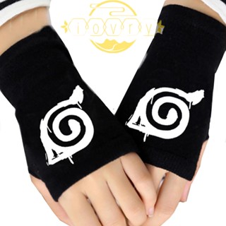 Ivory ถุงมือนารูโตะ ผ้าฝ้าย ลาย Sasuke Hatake Kakashi Fingerless