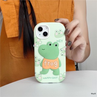 เคสโทรศัพท์มือถือ แบบนิ่ม กันกระแทก ลายการ์ตูนกบน่ารัก กันกระแทก สําหรับ Iphone 14ProMax 13ProMax I12 Pro MAX i11 14 13Pro