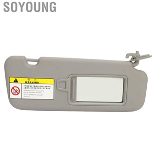 Soyoung Passenger Side Sun Visor with Mirror 85220 F0100TTX for Hyundai Elantra AD 2016 to 2019 Grey Replacement