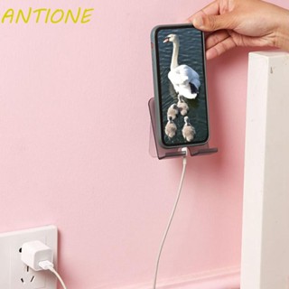 Antione ที่วางที่ชาร์จ 1 ชิ้น สร้างสรรค์ PP ประหยัดพื้นที่ สีพื้น สําหรับข้างเตียง ขาตั้ง ชั้นวางของในครัว