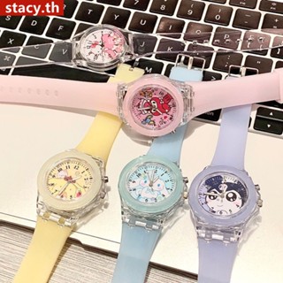 【พร้อมส่ง】นาฬิกาเด็กลายการ์ตูนสุดน่ารัก Luminous Stellalou สายสุดน่ารักพร้อม Mini Dall LinaBell Melody Frozen Hello Kitty