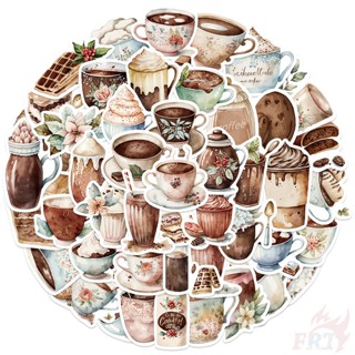 50 ชิ้น / ชุด ❉ กาแฟ. สติกเกอร์ Teatime Series 01 ❉ สติกเกอร์ Doodle แฟชั่น กันน้ํา DIY