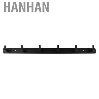 Hanhan Stainless Steel Wall 6-Hook Hanger  Bag Towel Rack For Bathroom DA