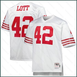 เสื้อกีฬาแขนสั้น ลายทีมชาติฟุตบอล NFL San Francisco 49ers Game Jersey Ronnie Lott Retired Player SY3 1990 พลัสไซซ์ YS3